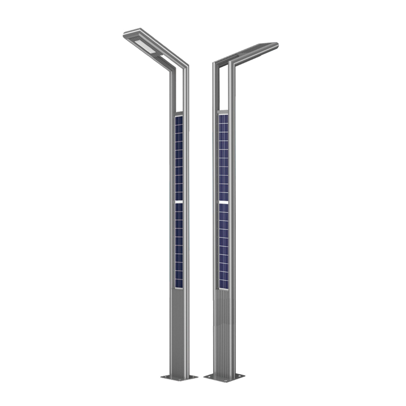 Poteau solaire intégré en aluminium double face DDK-GN003