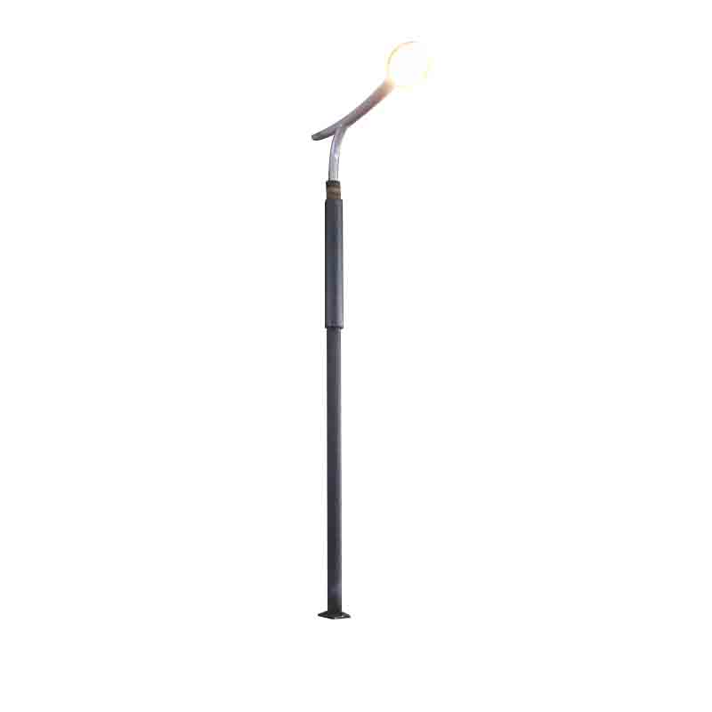 Poteau solaire cylindrique DDK-SSPL-2002 avec tête de lampe