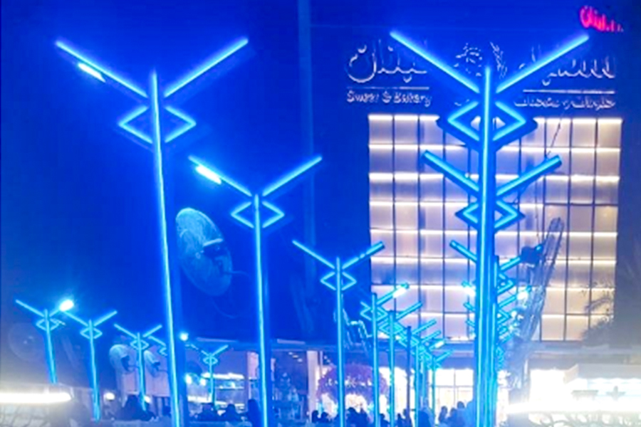 Poteau lumineux profilé en aluminium Irak