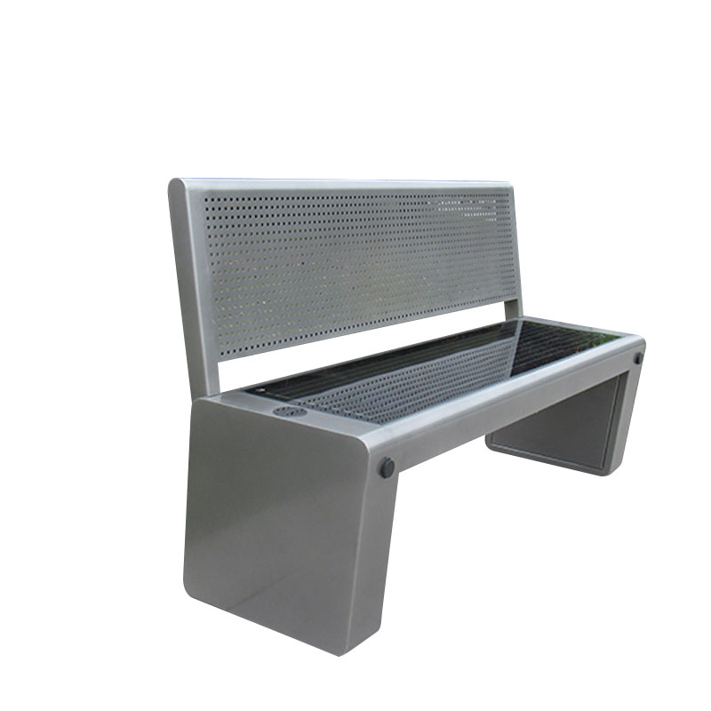 Banc intelligent solaire de DDK-2010A chargeant le banc extérieur de haut-parleur de Bluetooth de WIFI avec le dos